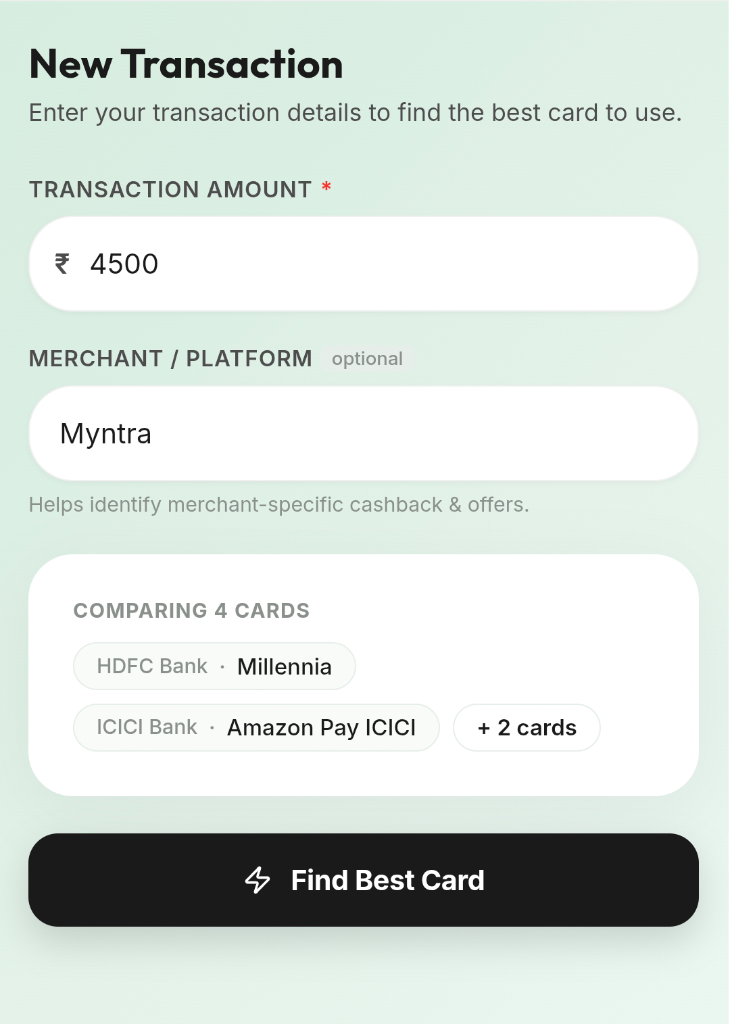 Step 2: Enter spend details